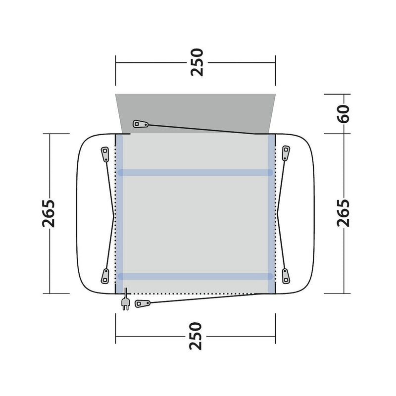 Outwell Cross PowerAir Driveaway Awning Campervan 175-200cm Low - View 22