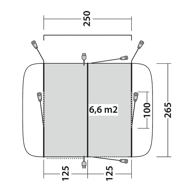 Outwell Armona Driveaway Awning Campervan 175-200cm Low - View 11