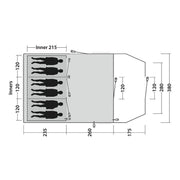 Outwell Edmonds 6 TC 6 Berth Four Room Tunnel Tent - View 22
