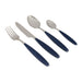 Gimex Cutlery Navy Blue Soft Touch Handle 16 Pieces Gimex - UK Camping And Leisure