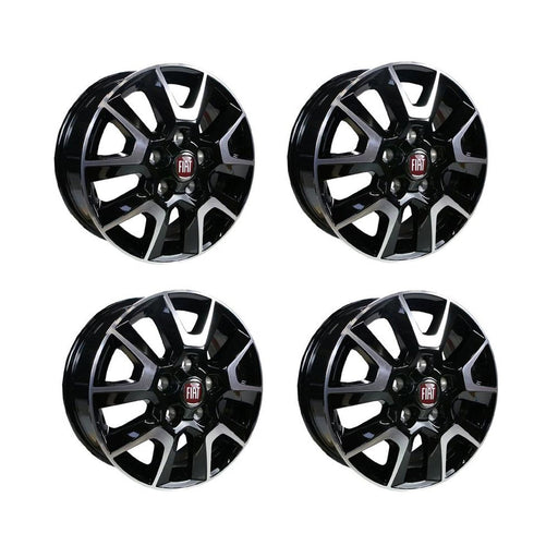 AG Light Alloy Trim Set Black Silver 16 Inch AG - UK Camping And Leisure