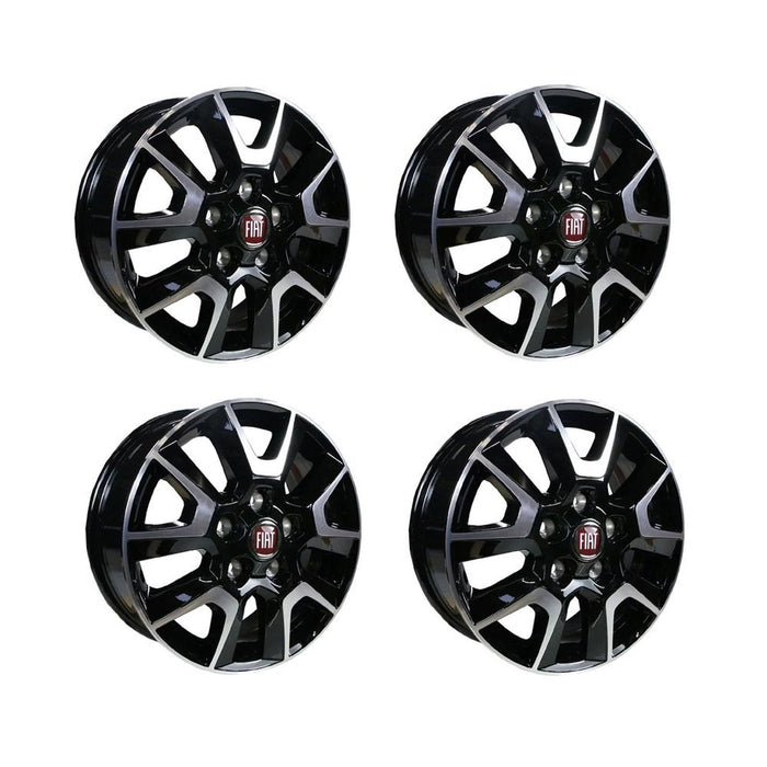 AG Light Alloy Trim Set Black Silver 16 Inch AG - UK Camping And Leisure