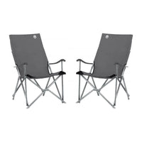 2x Coleman Aluminium Sling Chair Camping Furniture (Pair)