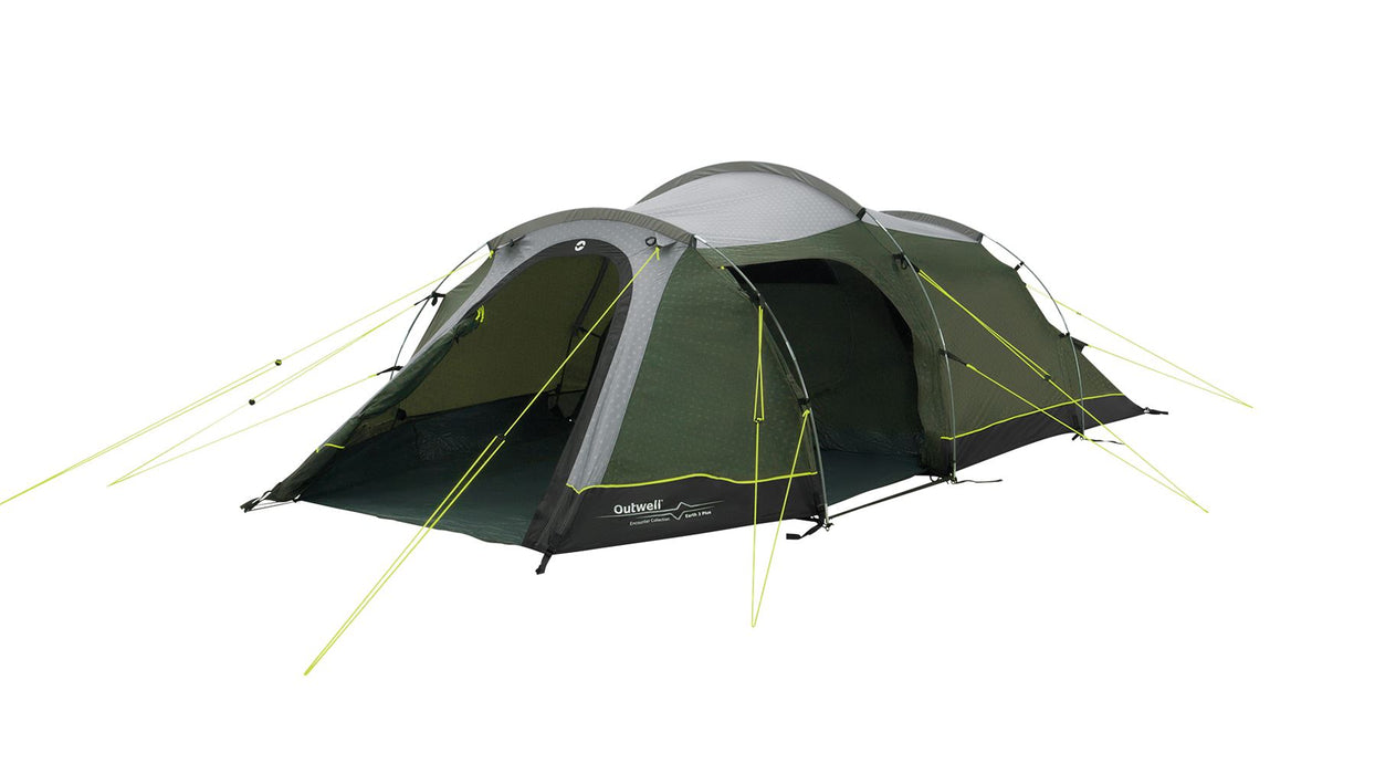 Outwell Earth 3 Plus Tunnel 3 Berth Tent Outwell - UK Camping And Leisure
