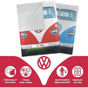 Vw Double Sleeping Bag Reversable Blue/Red 190Cm X 150Cm OL0183 Board Masters - UK Camping And Leisure