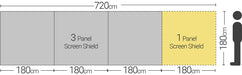 Quest Screen Shield Quad Vision Pop Up Windbreak (3 panel) With Windows Quest Leisure - UK Camping And Leisure