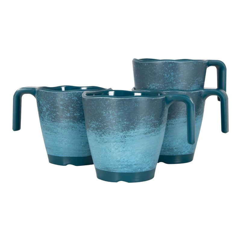 Gimex Stone Line Mug Dark Blue 300ml 4 Pieces Gimex - UK Camping And Leisure