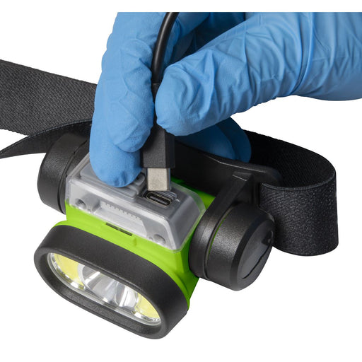 Sealey Rechargeable Head Torch with Auto-Sensor 5W & 3W COB LED HT400LED Sealey - UK Camping And Leisure