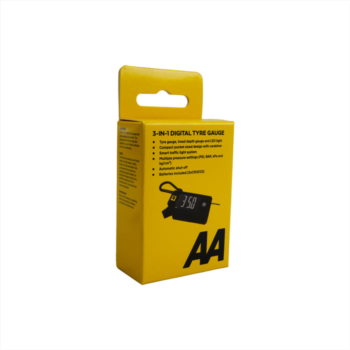 AA 3-in-1 Digital Tyre Depth Gauge & LED Light