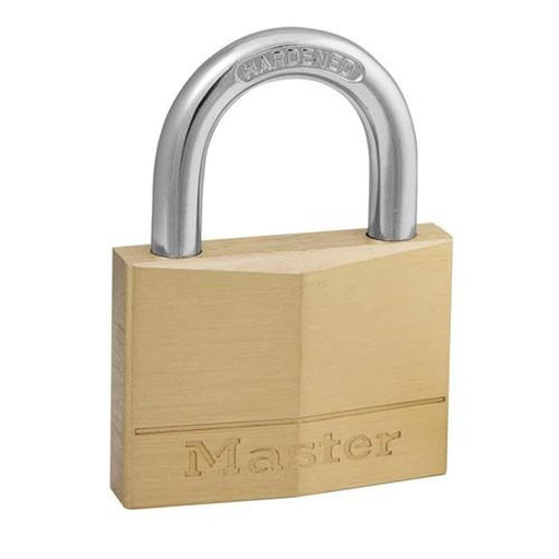 Masterlock Padlock Brass 50mm Steel Shackle Masterlock - UK Camping And Leisure