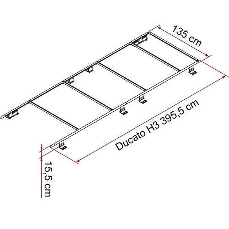 Fiamma Roof Rail Ducato H3 05808-03- Fiamma - UK Camping And Leisure