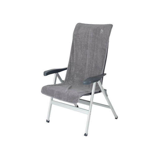 Bo-Camp Chair Cover M Universal Terry Cloth Cotton Grey Bo-Camp - UK Camping And Leisure