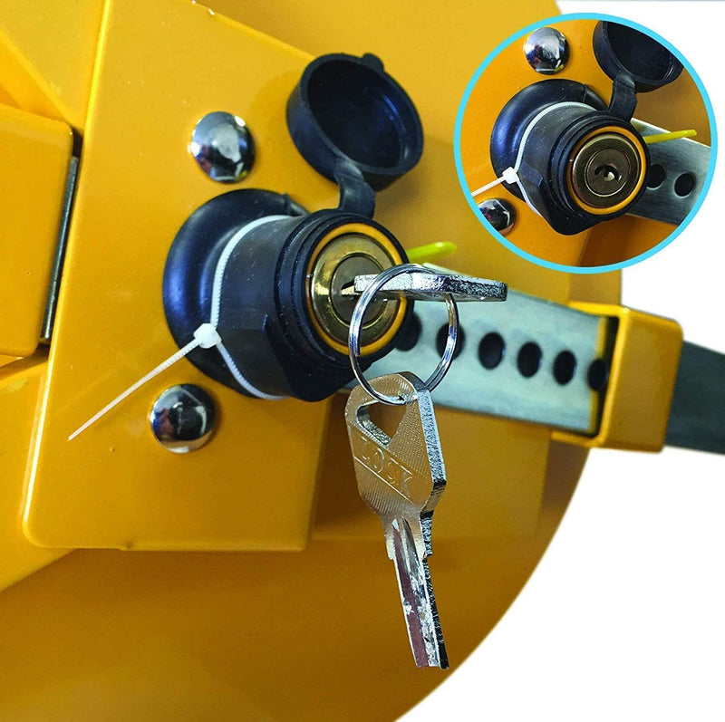 Trailer, Caravan & Motor home 8" - 10" Security Anti Theft Wheel Tyre Lock Clamp