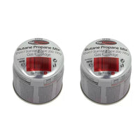 2x Go System Pierceable Butane Propane Gas Cartridge Fishing Camping 190g