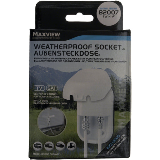 Maxview Twin F Waterproof Socket B2007 Maxview - UK Camping And Leisure