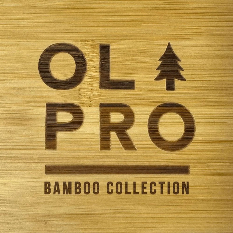 Olpro Bamboo Camping Stool 2 Fold Lightweight 1.4kg
