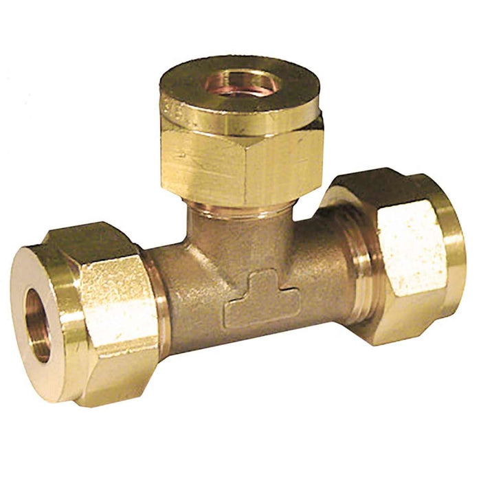 AG Equal Tee Gas Coupling 8mm Compression AG - UK Camping And Leisure