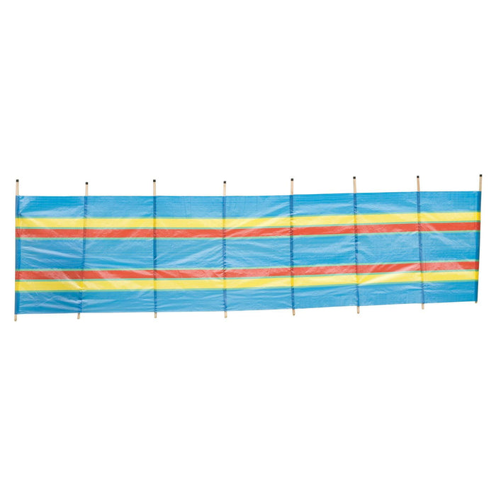 8 Pole Multicoloured Polythene Windbreak 1446