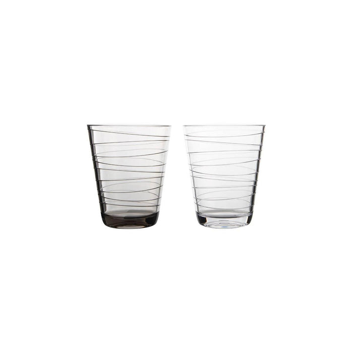 Gimex Linea Line Water Glass Stripe 300ml 2 Pieces Gimex - UK Camping And Leisure