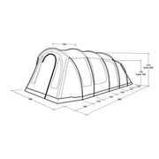 Outwell Carolina 6 Person Pole Tent Blue 6 Person Outwell - UK Camping And Leisure