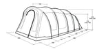 Outwell Carolina 6 Person Pole Tent Blue 6 Person Outwell - UK Camping And Leisure