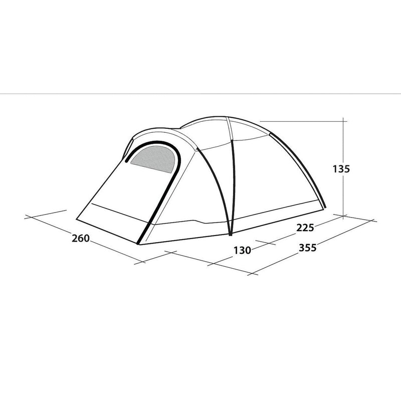 Outwell Cloud 4 Person Two Room Dome Tent 4 Berth inc  Sealed Grounsheet - View 12