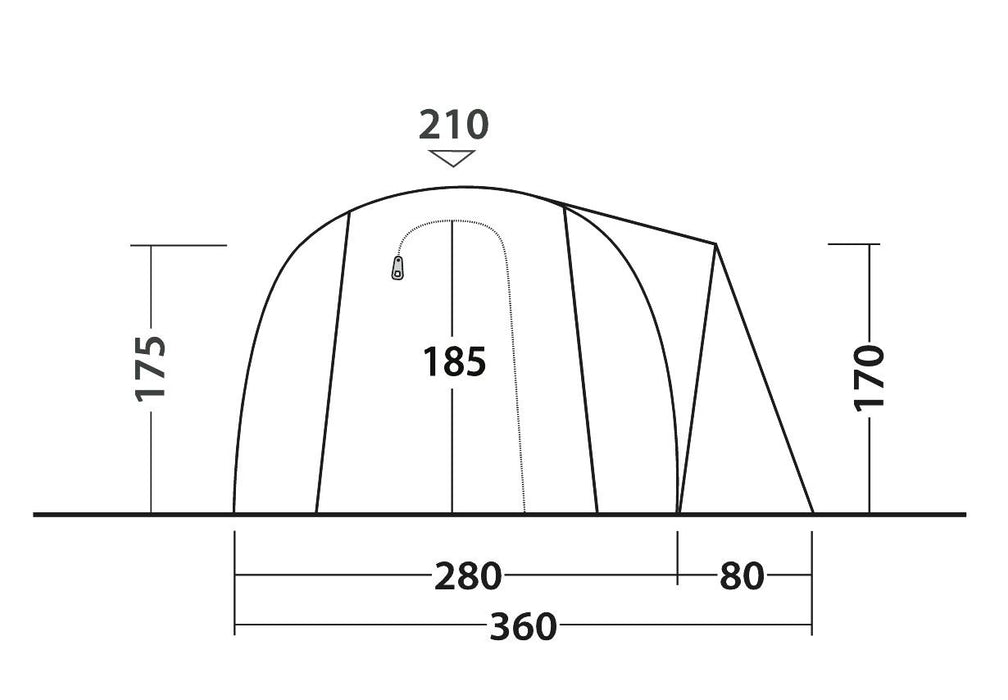 Outwell Nevada 4 Pole Tent Green 4 Person Outwell - UK Camping And Leisure