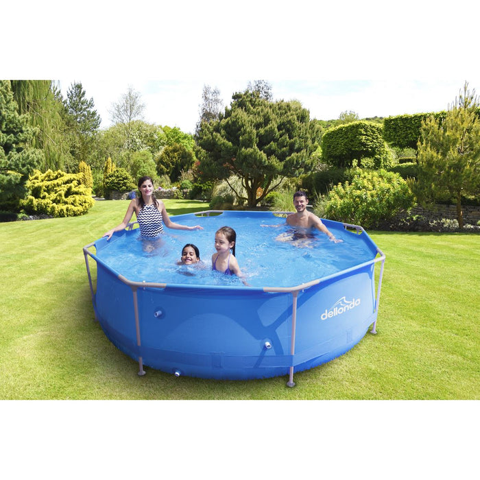 Dellonda Steel Frame Round Swimming Pool & Filter Pump 10ft - Blue DL19 Dellonda - UK Camping And Leisure