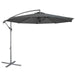 Dellonda Banana Parasol with Cover 3m - Grey DG264 Dellonda - UK Camping And Leisure