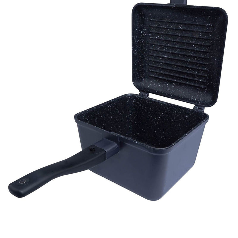 Ridgemonkey XL Connect Deep Pan & Griddle Granite Edition Fishing Camping Cook RidgeMonkey - UK Camping And Leisure