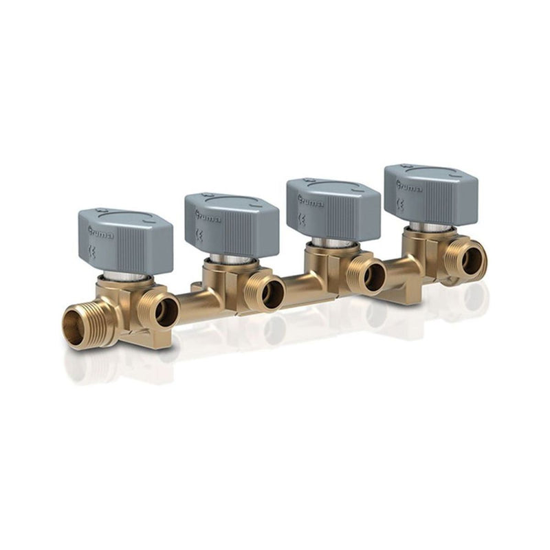 Truma Gas Manifold Valve 4 Way Brass Olives & Nuts Caravan/Motorhome Truma - UK Camping And Leisure