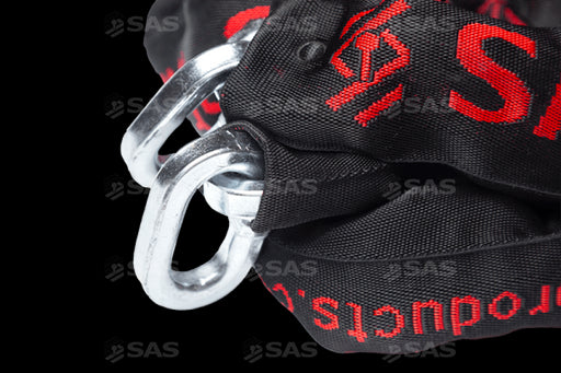 SAS Heavy Duty 2000x10mm D Shackle Chain with Woven Sleeve SAS - UK Camping And Leisure