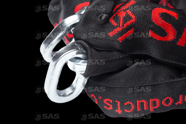 SAS Heavy Duty 2000x10mm D Shackle Chain with Woven Sleeve SAS - UK Camping And Leisure