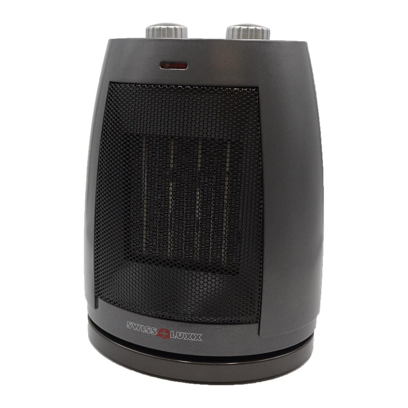 Fan Heater Caravan Motorhome Electric Low Wattage Swiss Luxx Swivelling Ceramic Swiss Luxx - UK Camping And Leisure