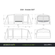 Outdoor Revolution Airedale 500T Air Tent 5 Berth Family Tent Inc Footprint - View 16