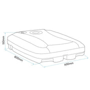 Dellonda Fillable Parasol Base with Wheels, Water/Sand Fill 60L DG266 Dellonda - UK Camping And Leisure