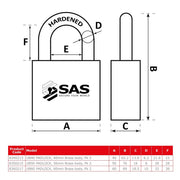 SAS Security Products SAS SAS UB50 Padlock, 50mm Brass Body, pack of 2 - Image 4 of 4 | UK Camping and Leisure