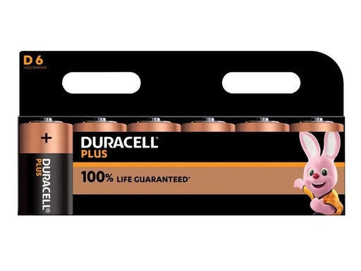 Duracell D Cell Plus Power +100% Batteries (Pack 6) Duracell - UK Camping And Leisure