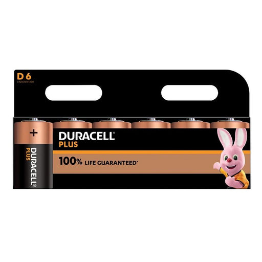 Duracell D Cell Plus Power +100% Batteries (Pack 6) Duracell - UK Camping And Leisure