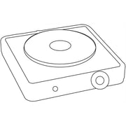 Quest Single Hot Plate - White Quest - UK Camping And Leisure