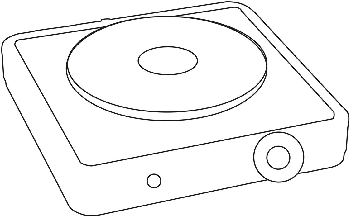 Quest Single Hot Plate - White Quest - UK Camping And Leisure