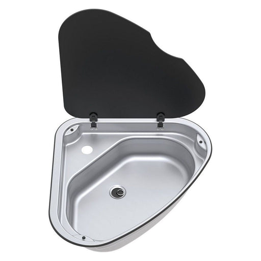 Thetford Series 33 Triangular Sink with Glass Lid, Left Hand, 480mm Thetford - UK Camping And Leisure