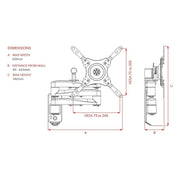 Maxview Cantilever 3 Arm Wallmount Dual Lock 13" - 40" M7441 Maxview - UK Camping And Leisure