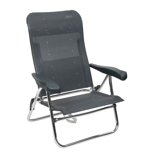 Crespo Beach Chair AL/205 Dark Grey Crespo - UK Camping And Leisure