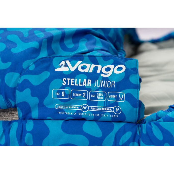 Vango Stellar Junior Sleeping Bag Junior Atlantic Blue Vango - UK Camping And Leisure