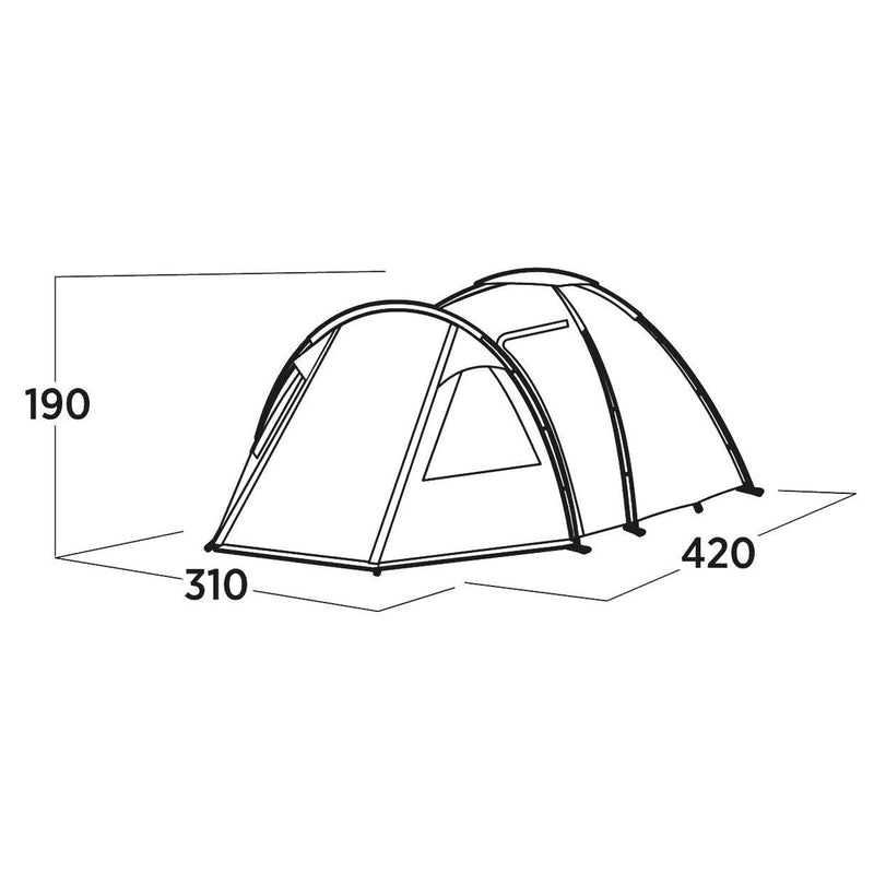 Easy Camp Kinn 5 Pole Tent Green 5 Person Easy Camp - UK Camping And Leisure