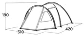 Easy Camp Kinn 5 Pole Tent Green 5 Person Easy Camp - UK Camping And Leisure