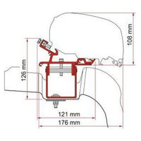 Fiamma F80/F65 Adapter Kit Vw Crafter L3 H3 No Rail Right Hand 98655Z058