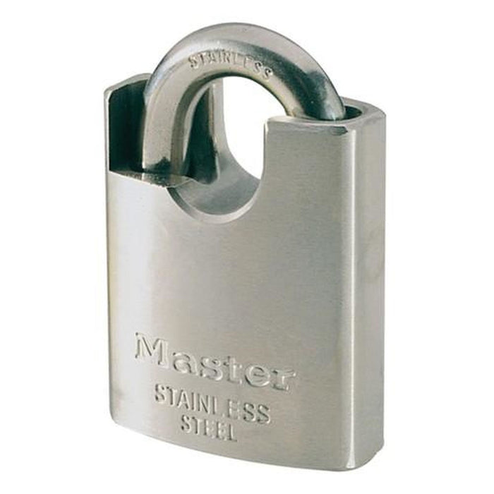 Masterlock Padlock SS 50mm Shrouded SS Shackle Masterlock - UK Camping And Leisure