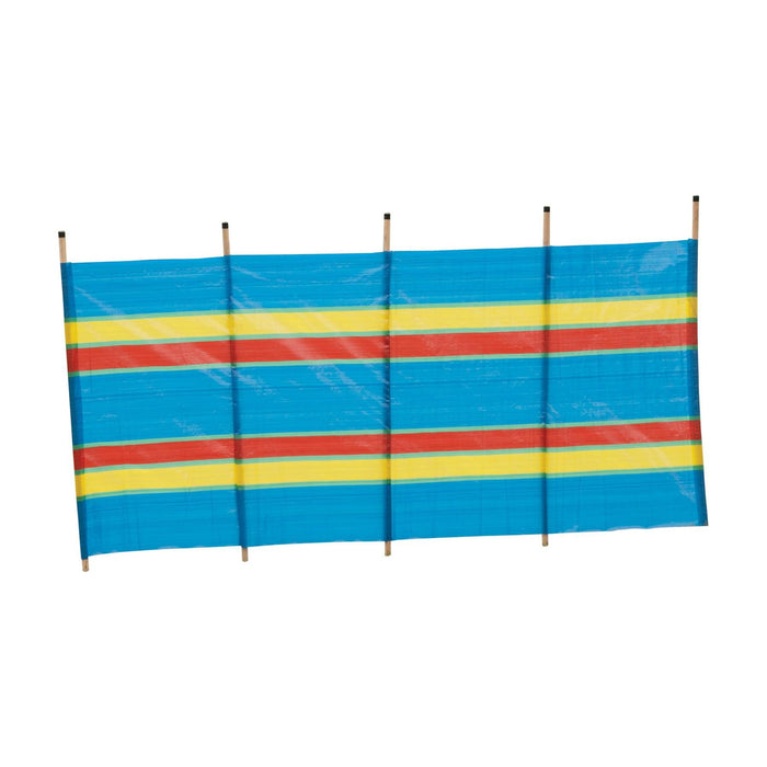 5 Pole Multicoloured Polythene Windbreak 1442 Quest - UK Camping And Leisure